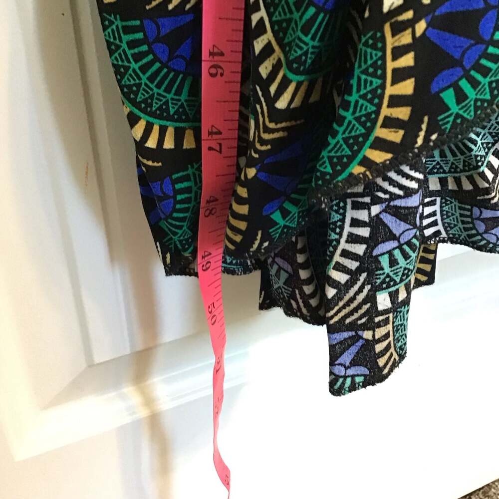 Silk & Salt Geometric Print Wrap Midi Dress Size XS Boho Flirty NWT - Picture 8 of 13